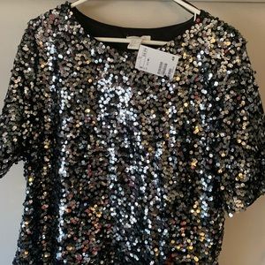 H&M sequin top holiday